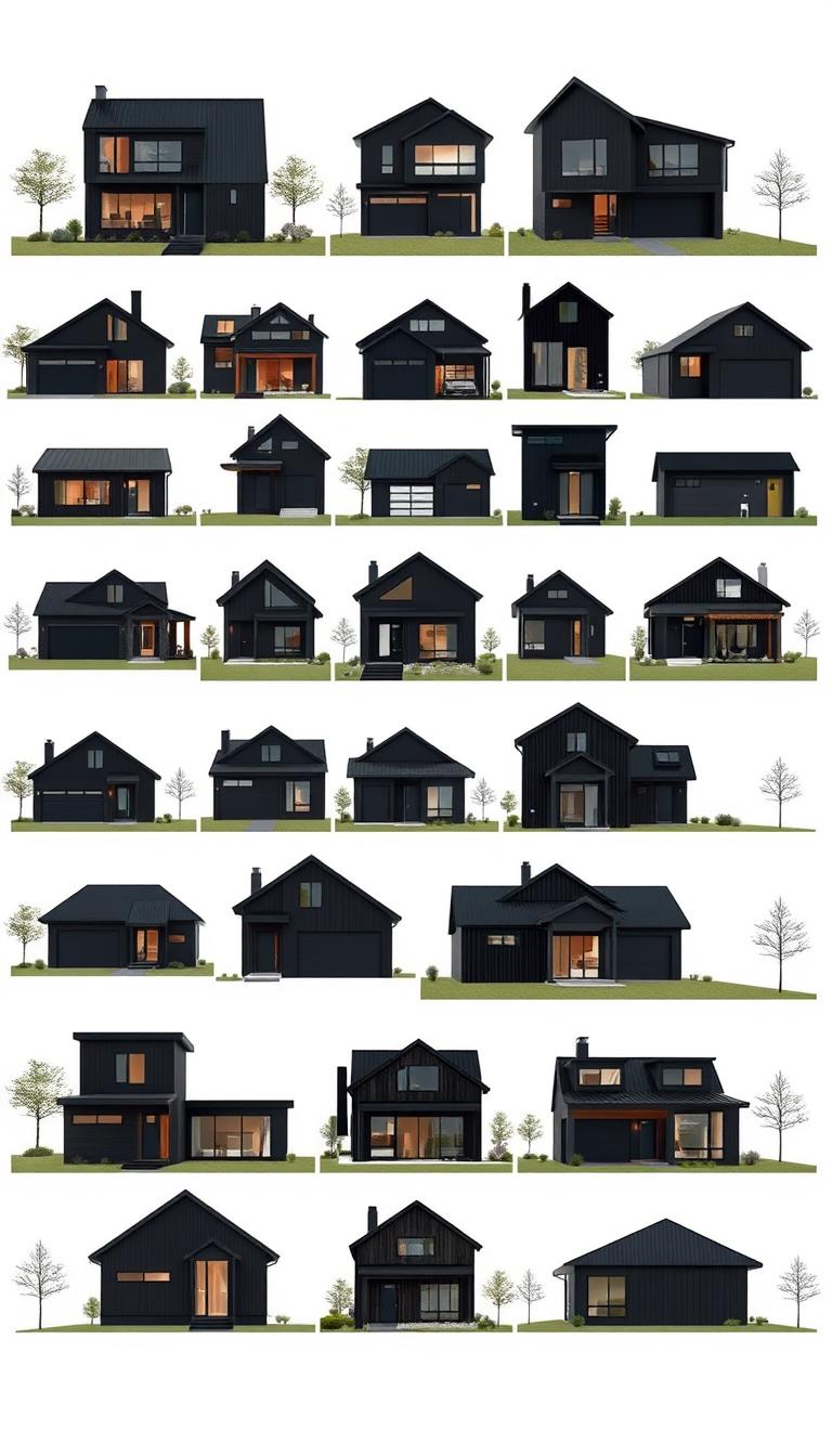 20 black house exterior ideas