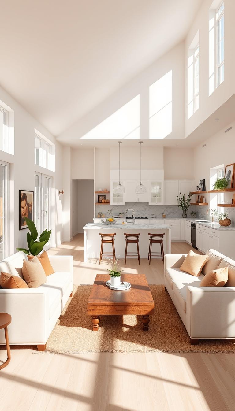 20 living room ideas with kitchen