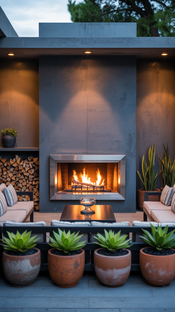 outdoor fireplace design