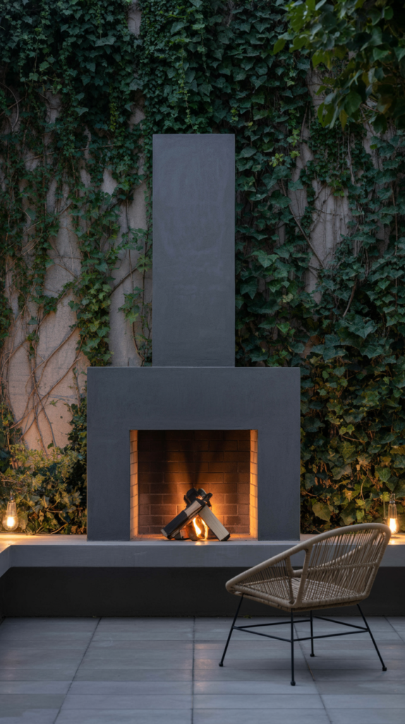 outdoor fireplace decor ideas