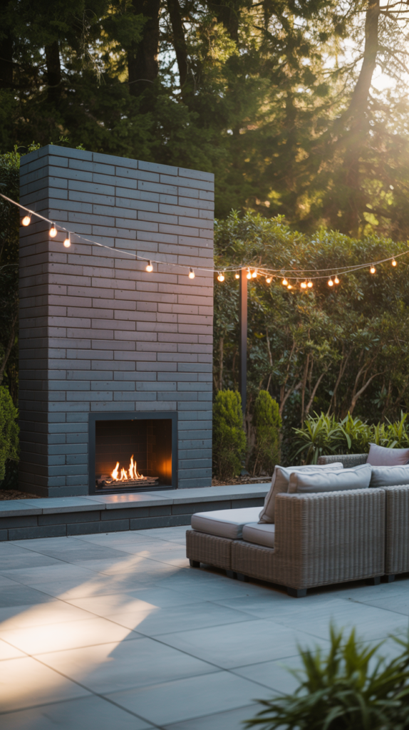 outdoor fireplace decor ideas