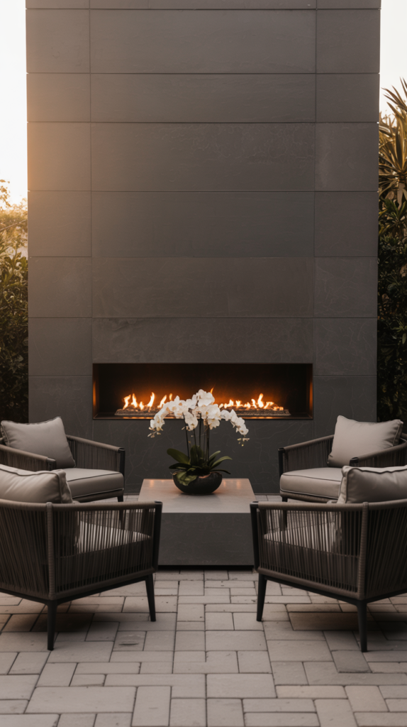 outdoor fireplace design