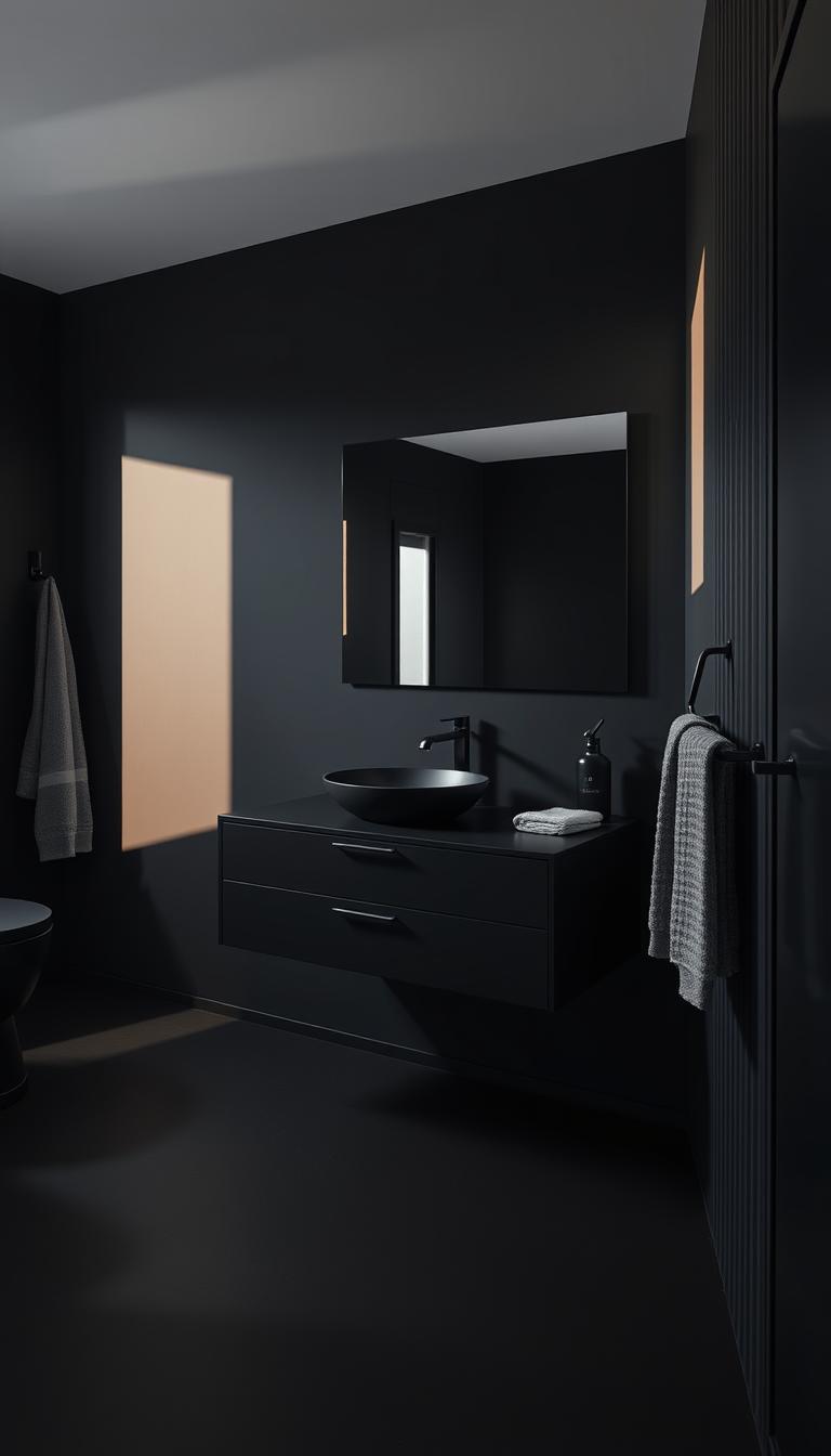 black bathroom decor ideas