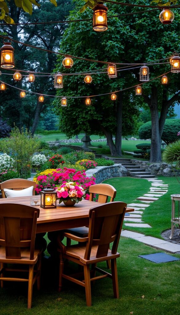 cozy outdoor dining area