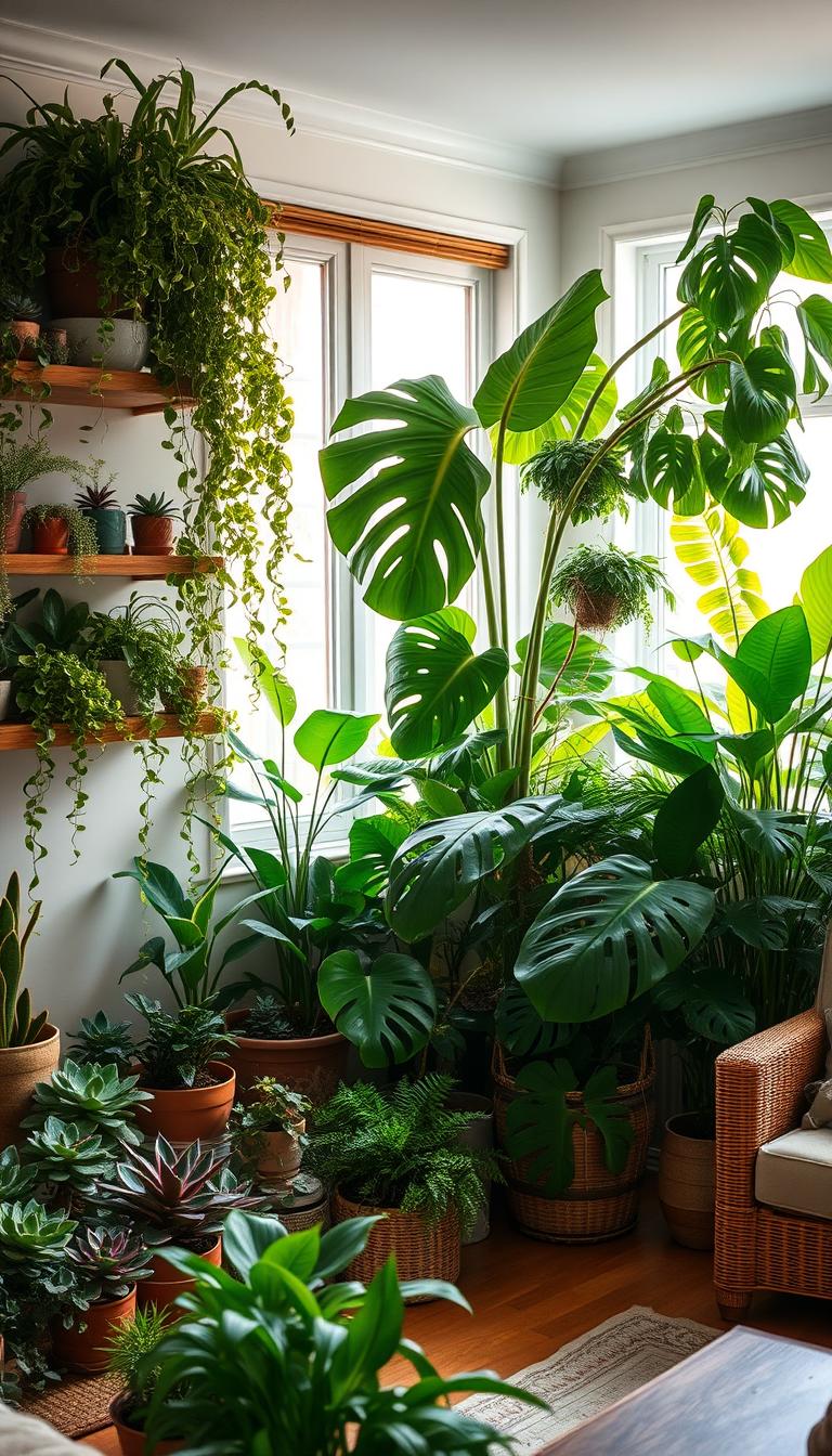 houseplants for living room decor