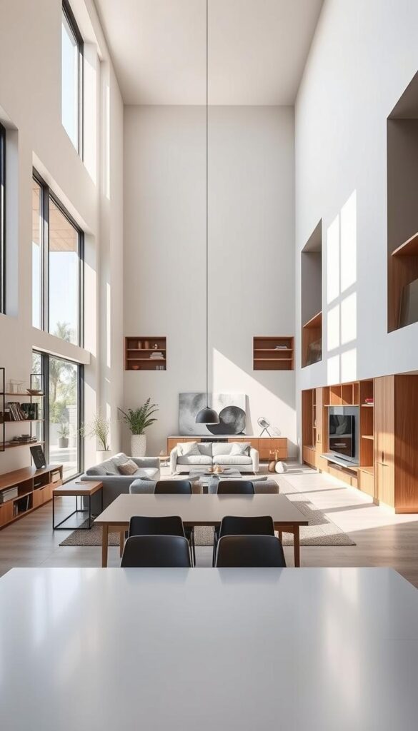 maximize space in a combined living and dining area maximize space in a combined living and dining area