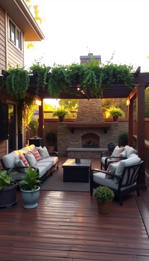 outdoor entertainment area outdoor entertainment area