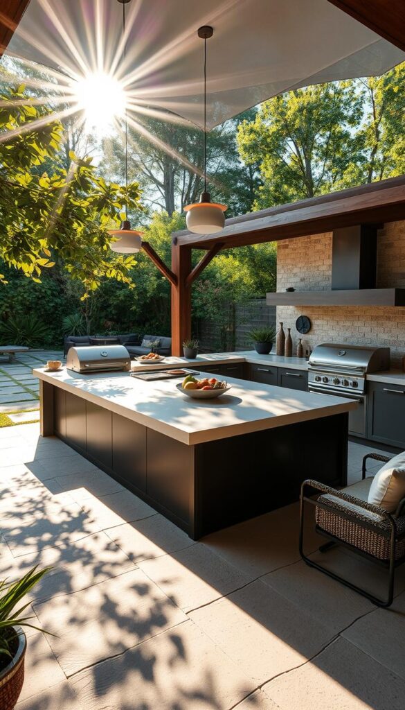 outdoor kitchen layout ideas