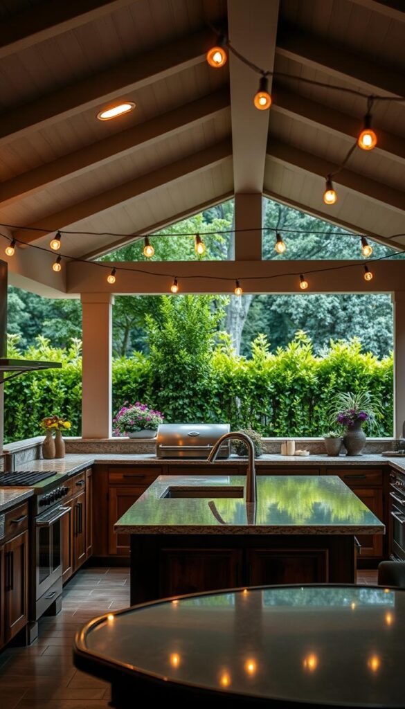 outdoor kitchen lighting