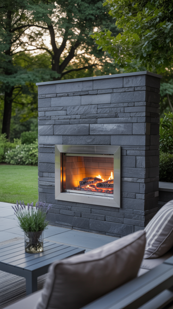 outdoor fireplace design