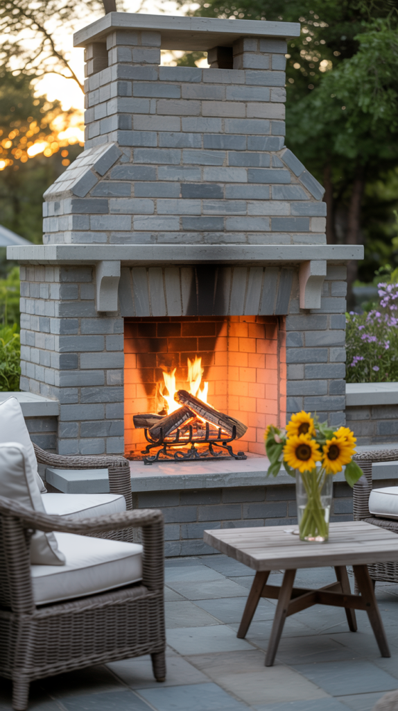 outdoor fireplace design