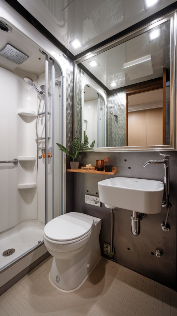 using mirrors in small bathrooms